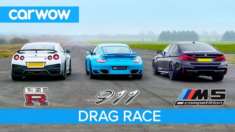 Porsche, BMW, Nissan DRAG RACE, ROLLING RACE & BRAKE TEST