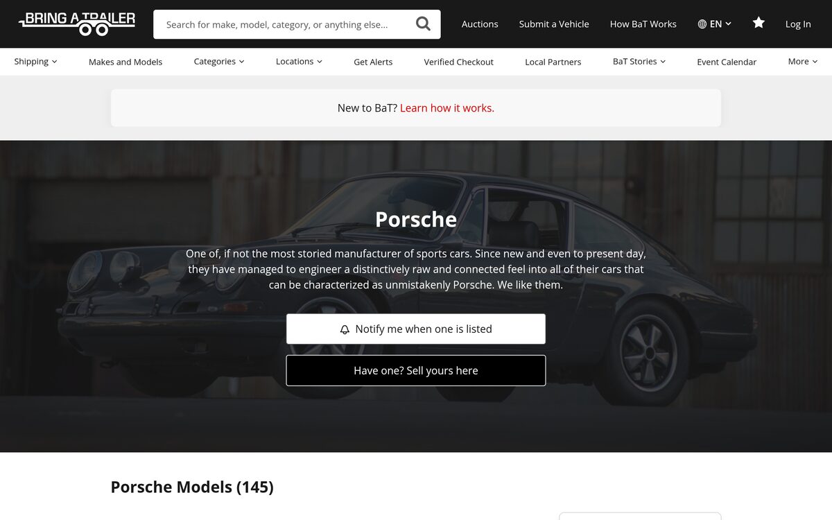 Bring a Trailer website