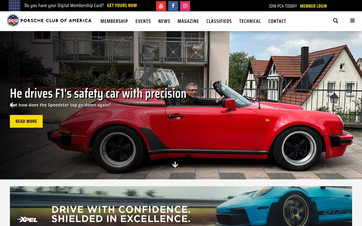 Porsche Club of America website